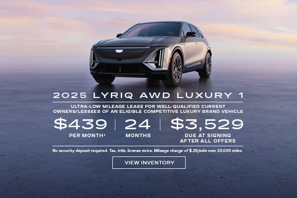 2026 LYRIQ AWD LUXURY. Ultra-low milege lease for well-qualified current owners/lessees of an eli...